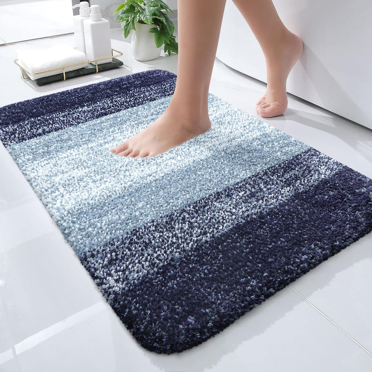 OLANLY Extra-Soft Absorbent Microfiber Bathroom Rug Mat