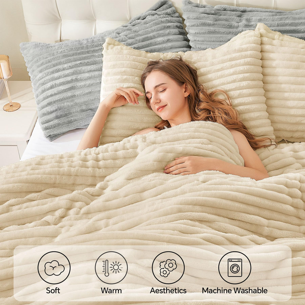BEDELITE Fleece Comforter Set