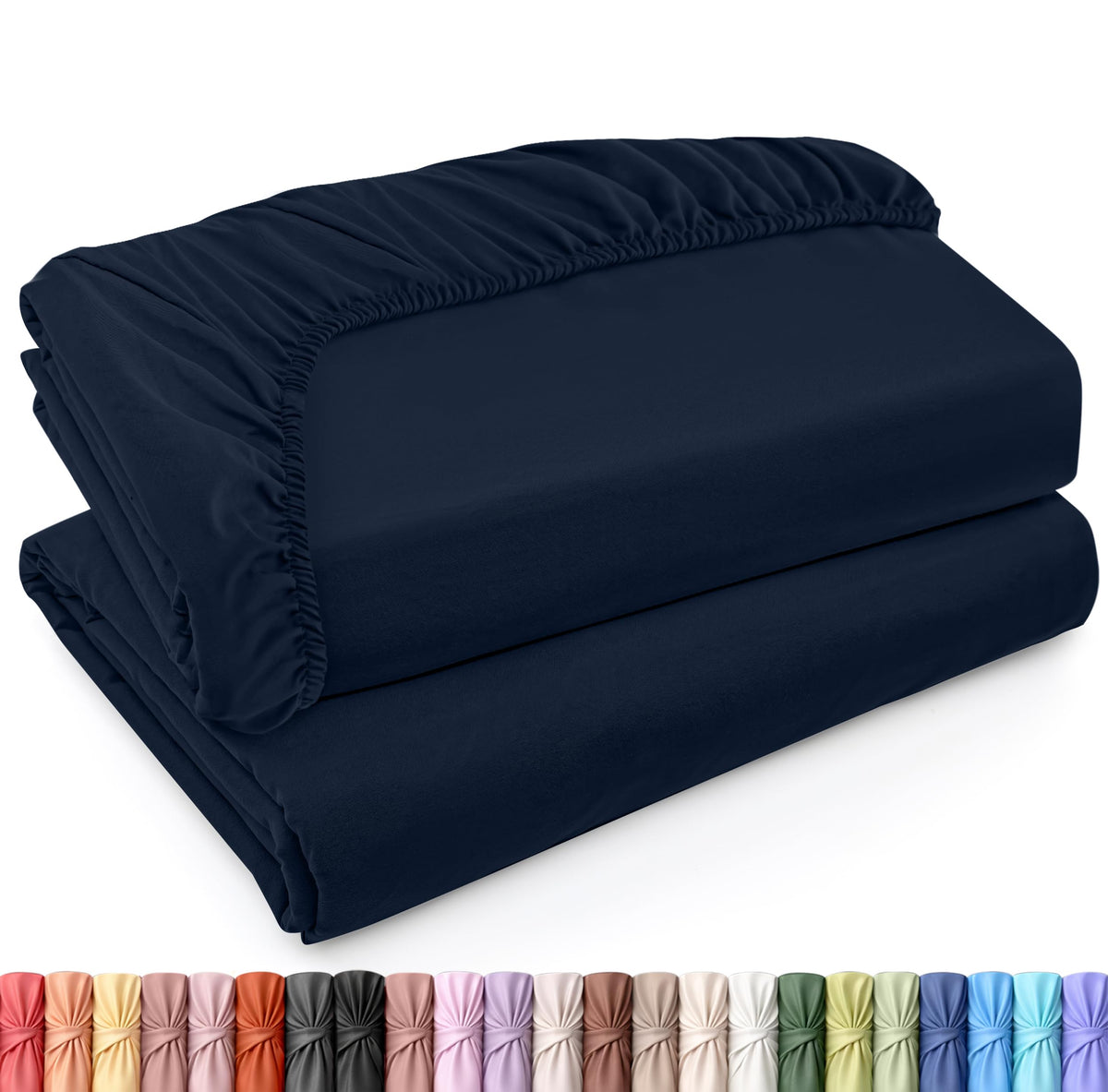 Fitted Sheet, Ultra Soft Fits Up to 16 Inch Deep Pocket