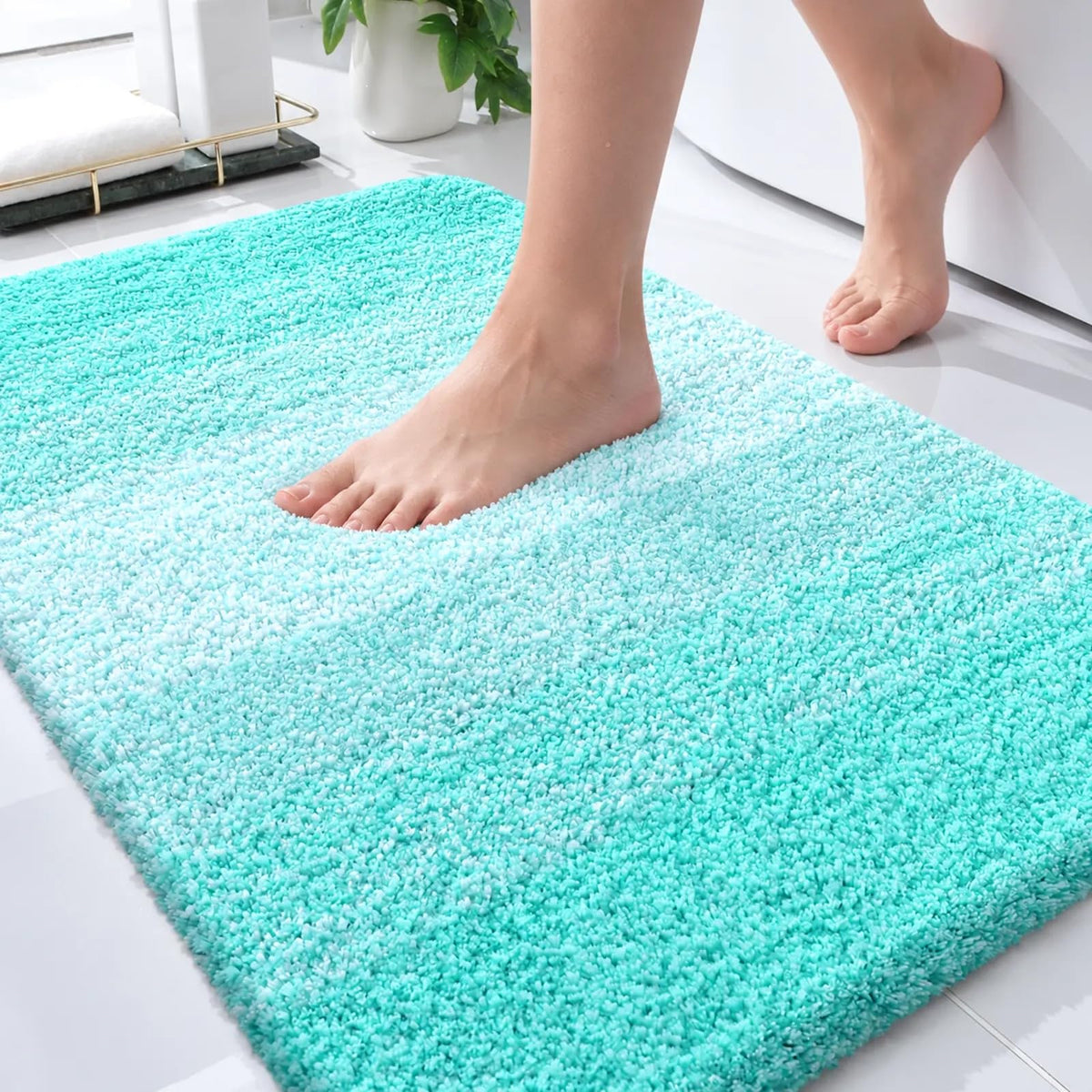 OLANLY Extra-Soft Absorbent Microfiber Bathroom Rug Mat