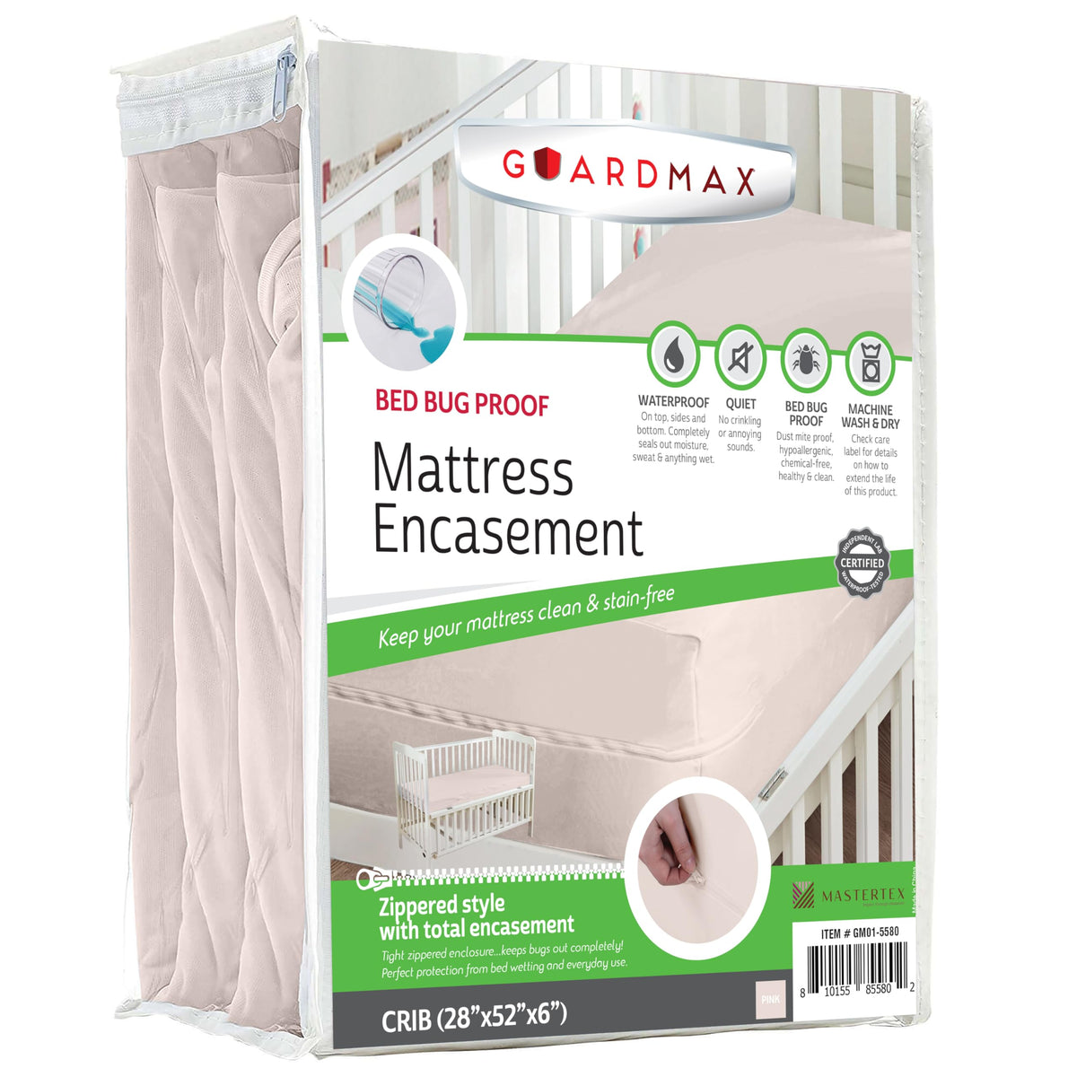 Guardmax Waterproof Jersey-Knit Zippered Mattress Encasement