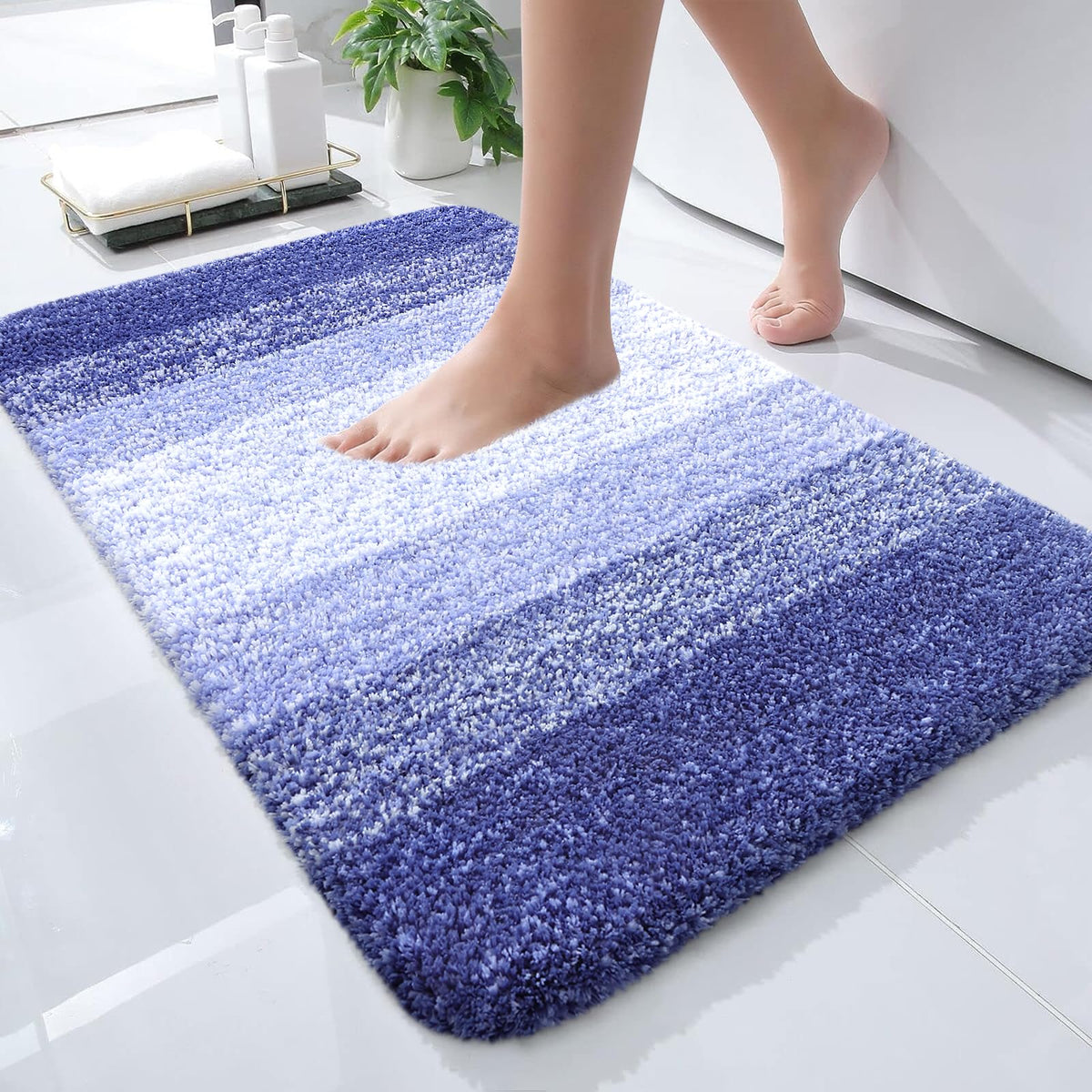 OLANLY Extra-Soft Absorbent Microfiber Bathroom Rug Mat
