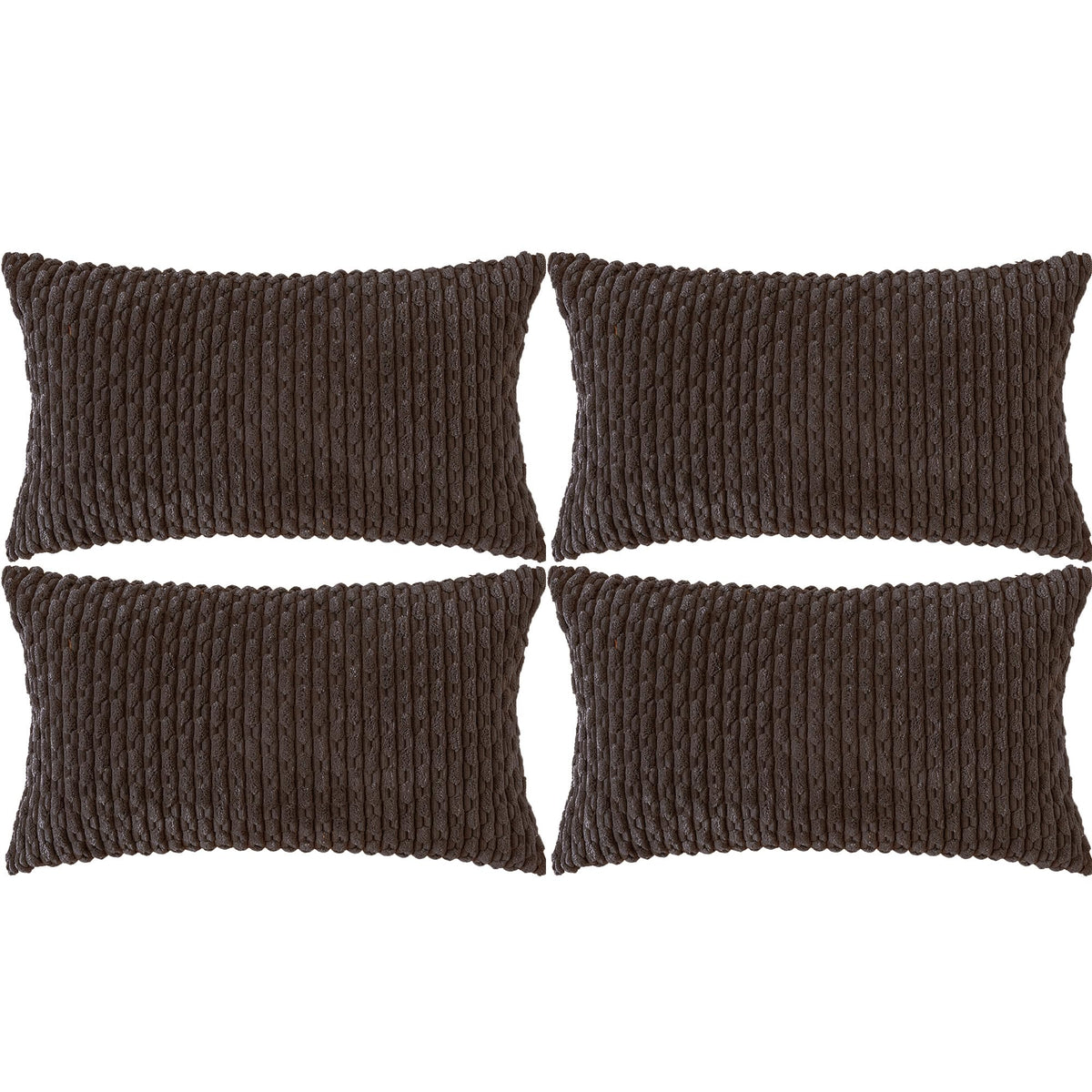 Cozoomy Set of 4 Corduroy Decorative Pillow Covers