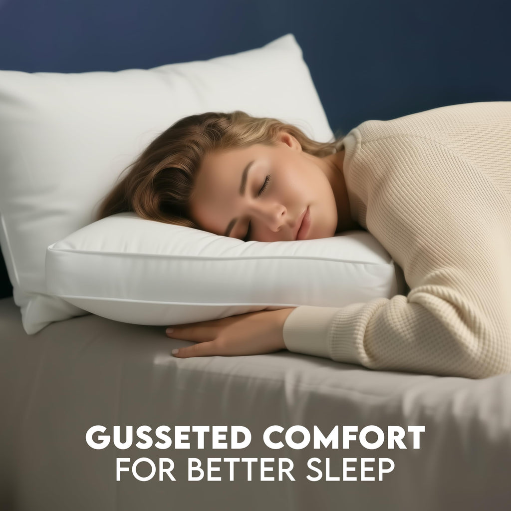 Utopia Bedding Bed Pillows for Sleeping Queen Size (White), Set of 6, Cooling Hotel Quality, Gusseted Pillow for Back, Stomach or Side Sleepers