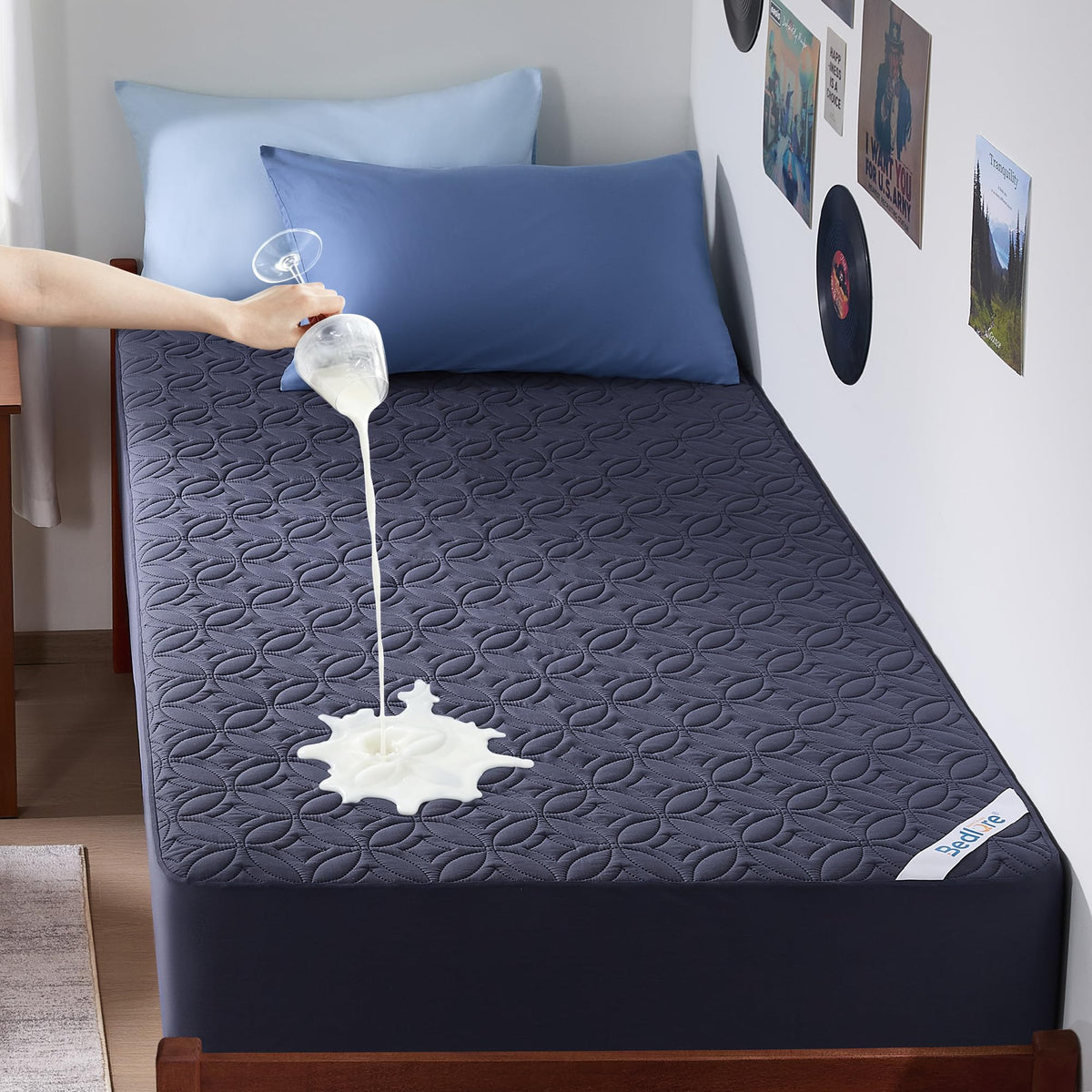 BEDLORE Waterproof Breathable Mattress Protector Cover