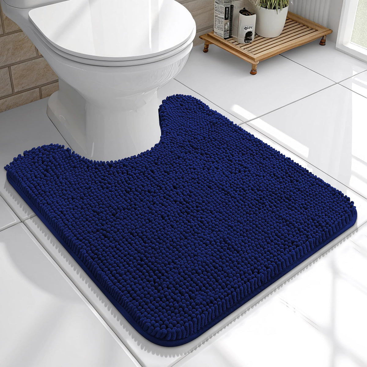 OLANLY Extra-Soft Absorbent Chenille Bathroom Rug Mat