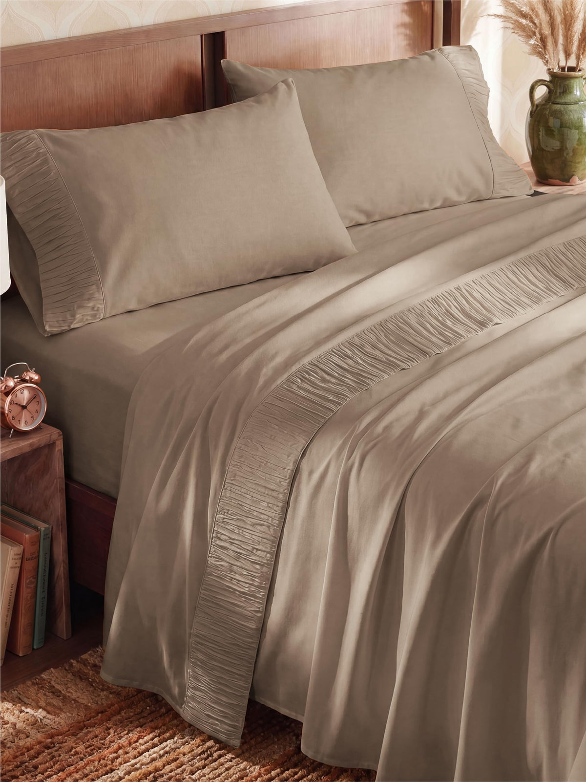 Bedsure Sheet Set - Soft Sheets - Breathable & Cooling - Hotel Luxury - Easy Care Polyester Microfiber Bedding
