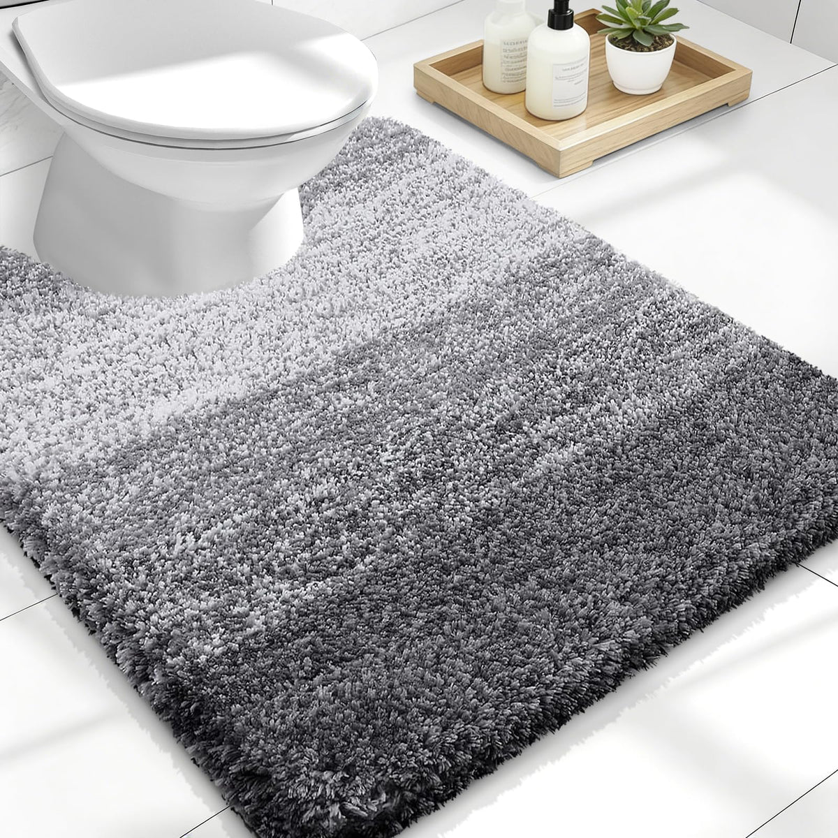 OLANLY Extra-Soft Absorbent Microfiber Bathroom Rug Mat
