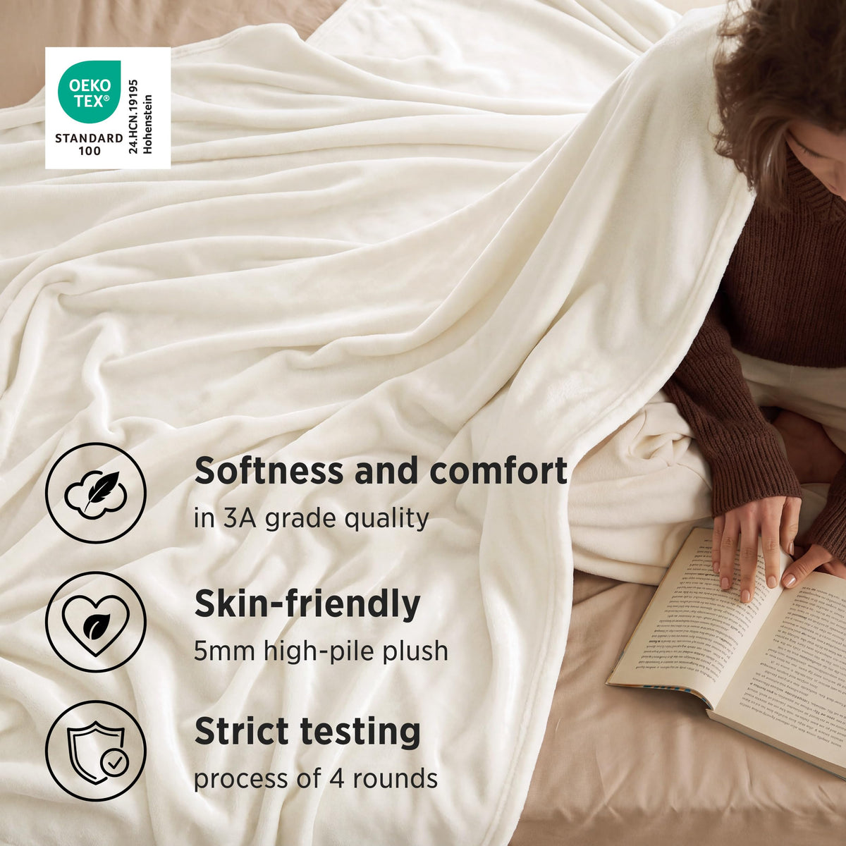 Bedsure Fleece Throw Blanket for Couch - Lightweight Plush Fuzzy Cozy Soft Blankets and Throws for Sofa