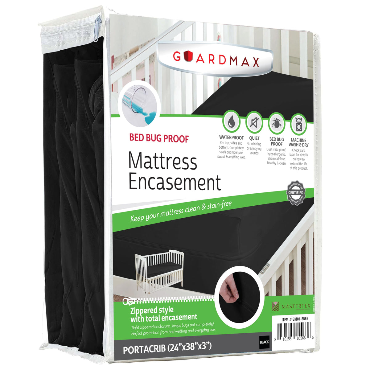 Guardmax Waterproof Jersey-Knit Zippered Mattress Encasement