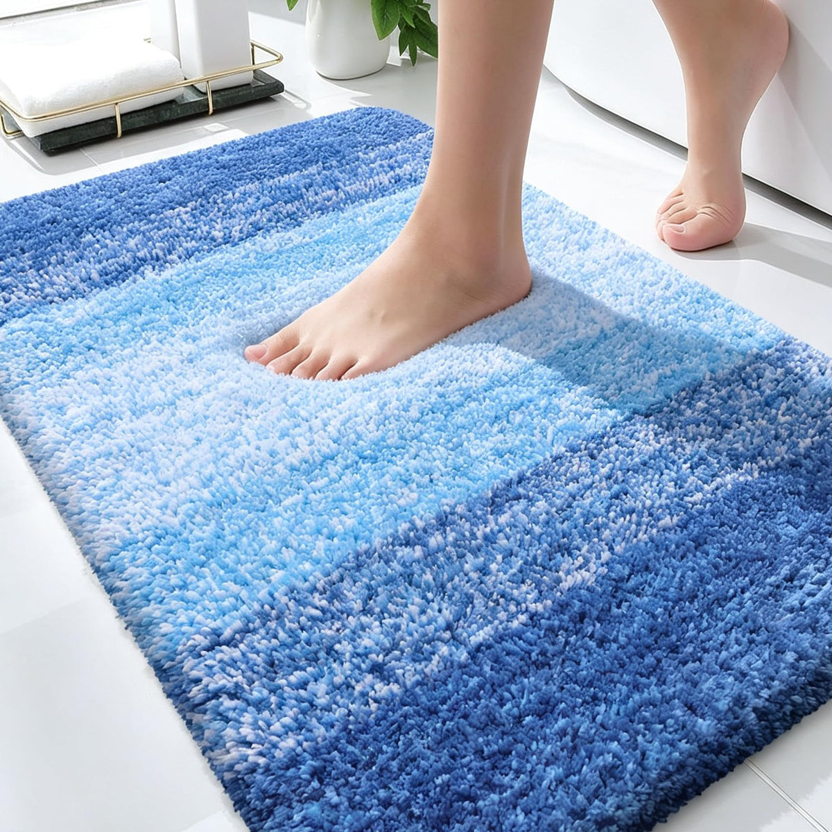 OLANLY Extra-Soft Absorbent Microfiber Bathroom Rug Mat