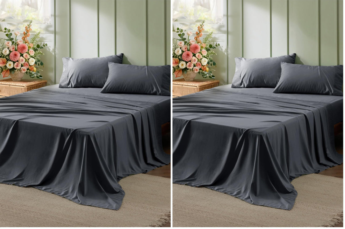 Bedsure Sheet Set - Soft Sheets - Breathable & Cooling - Hotel Luxury - Easy Care Polyester Microfiber Bedding