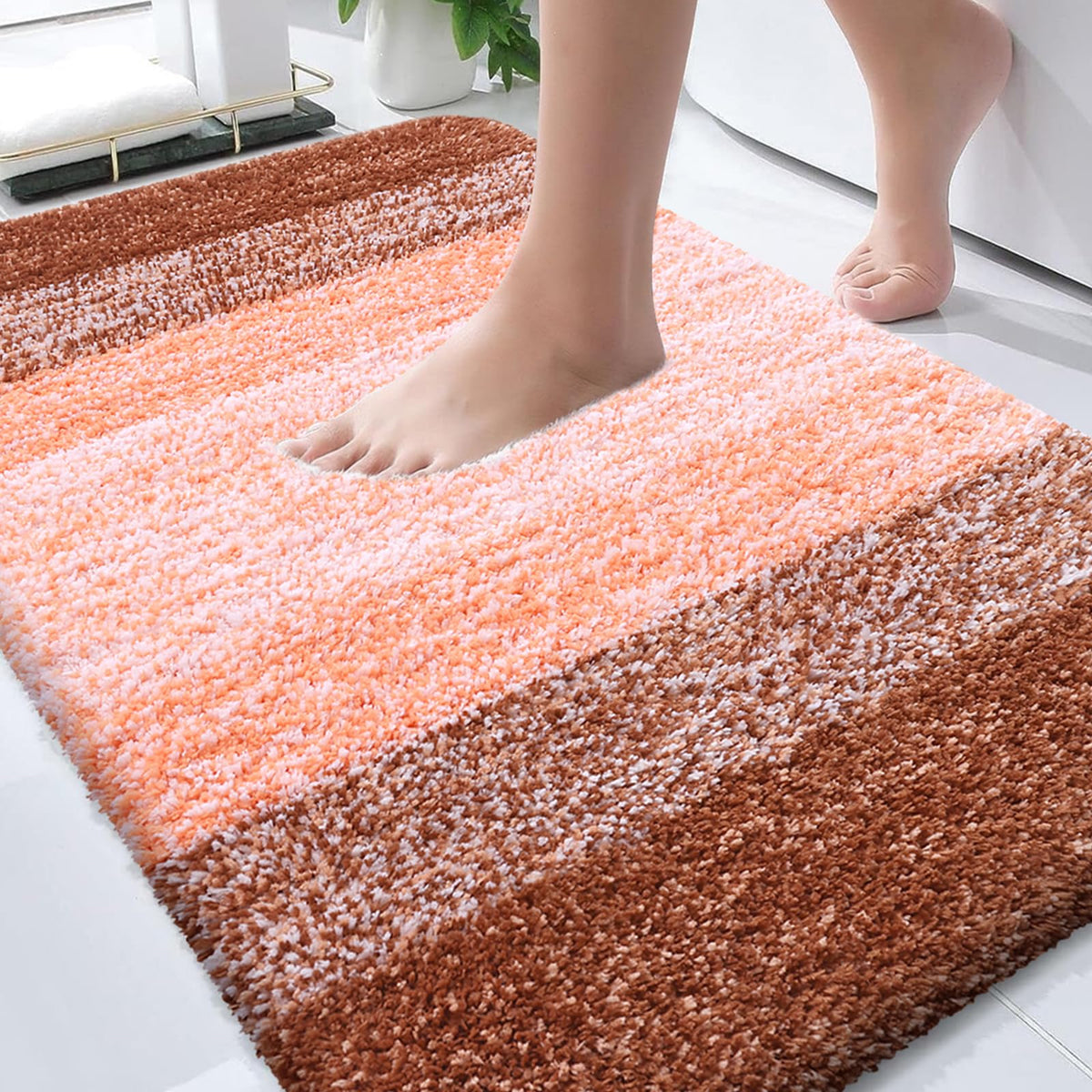 OLANLY Extra-Soft Absorbent Microfiber Bathroom Rug Mat