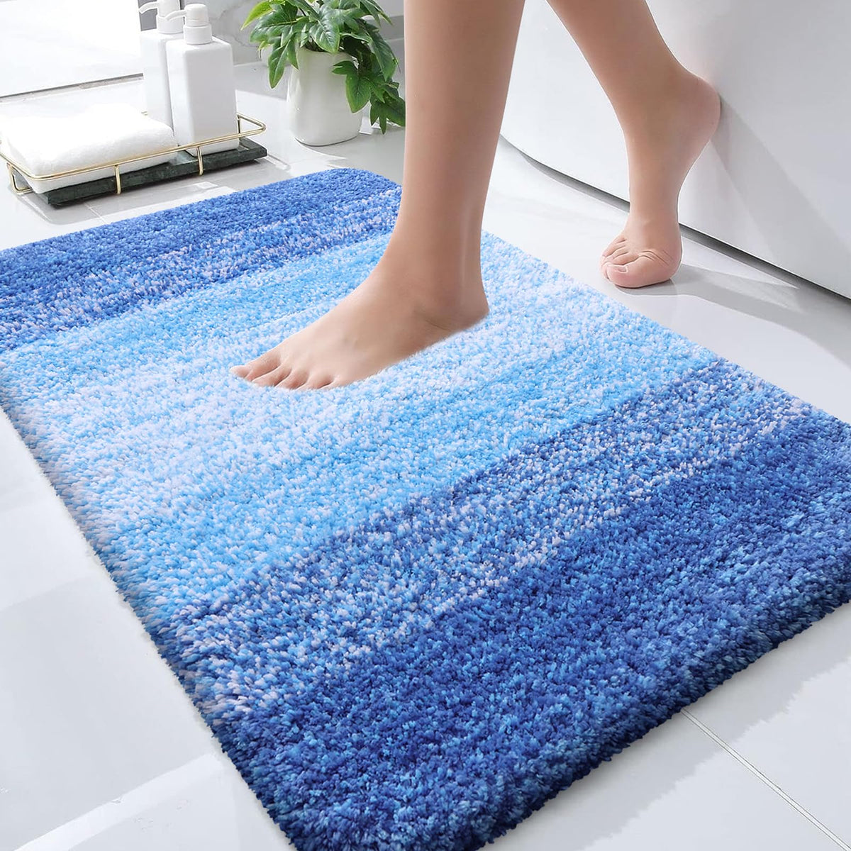 OLANLY Extra-Soft Absorbent Microfiber Bathroom Rug Mat