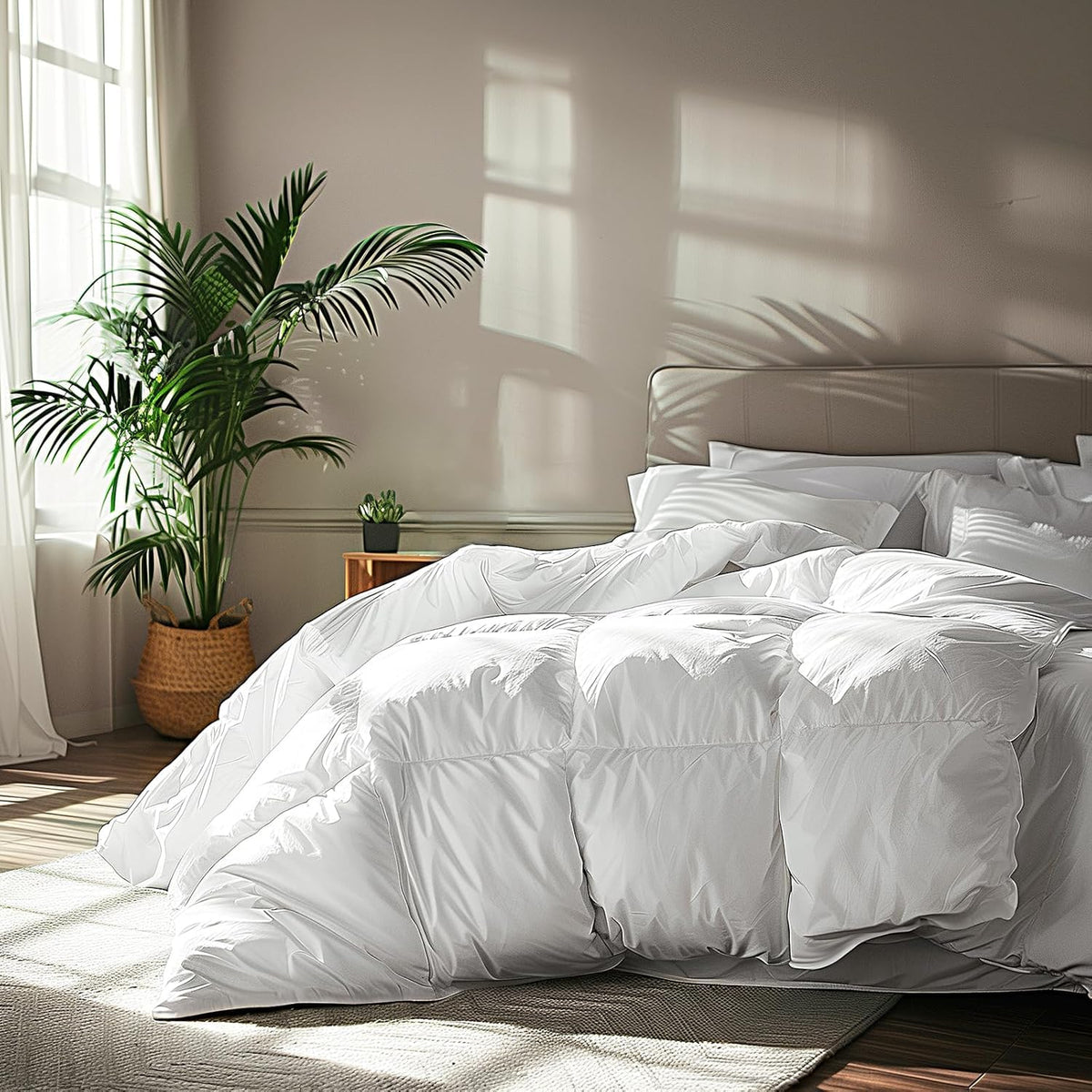 Serta Goose Feather Down Fiber Cotton Comforter