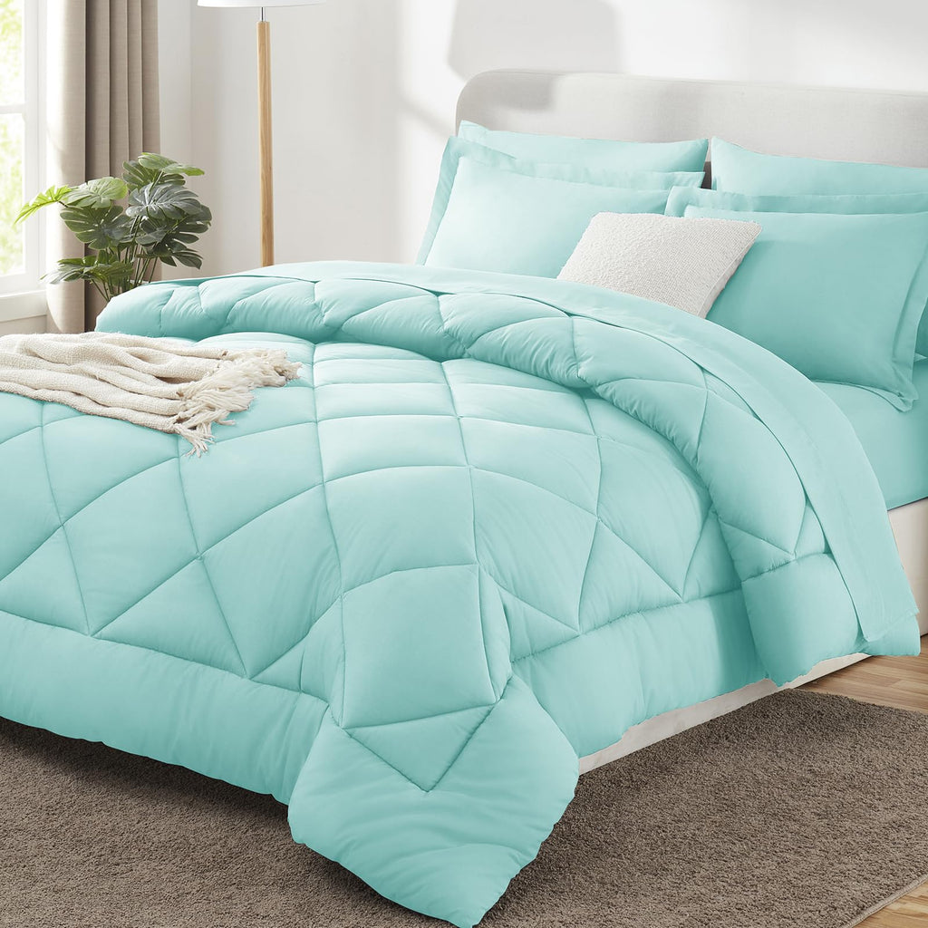 CozyLux Comforter Set, Down Alternative Bedding Set with Sheets, 5/7 Pieces