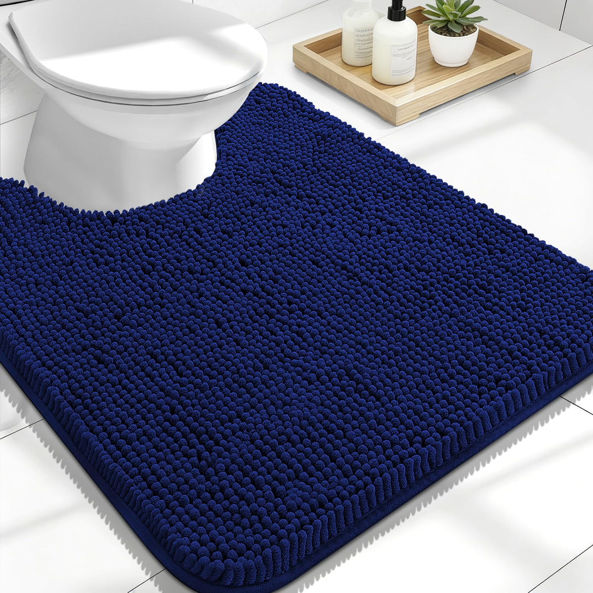 OLANLY Extra-Soft Absorbent Chenille Bathroom Rug Mat