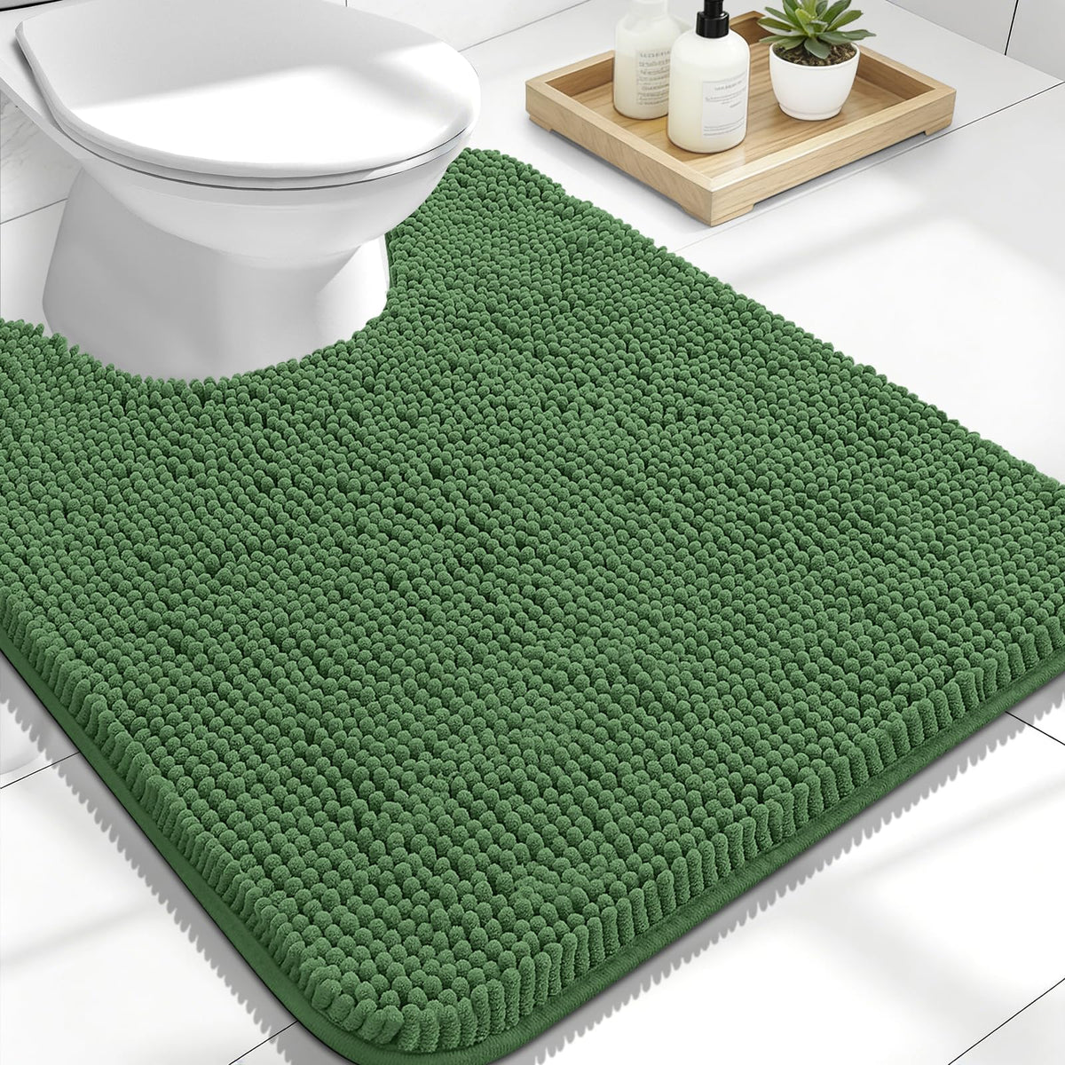 OLANLY Extra-Soft Absorbent Chenille Bathroom Rug Mat