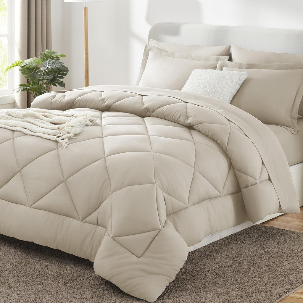 CozyLux Comforter Set, Down Alternative Bedding Set with Sheets, 5/7 Pieces