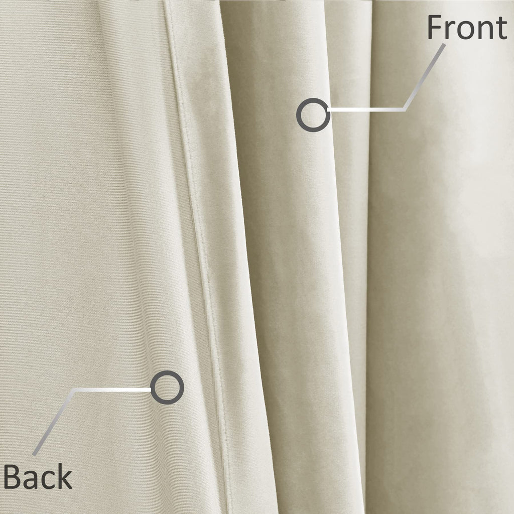 Fcosie Extra Long Velvet Curtain Pinch Pleated Drape 10-24 ft Length Custom-Made Drapery for High Ceilings, Room Darkening Curtain Panel, Loft Window Draperies for Theater Hall Gallery Cinema, 2 PCS