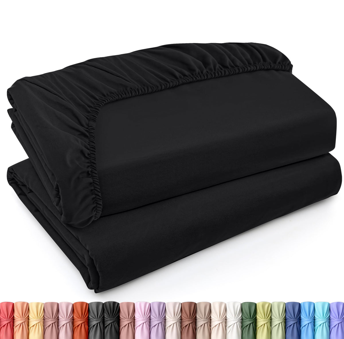 Fitted Sheet, Ultra Soft Fits Up to 16 Inch Deep Pocket