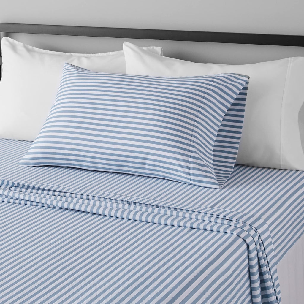 Amazon Basics Lightweight Super Soft Easy Care Microfiber 4-Piece Bed Sheet Set with 14-Inch Deep Pocket
