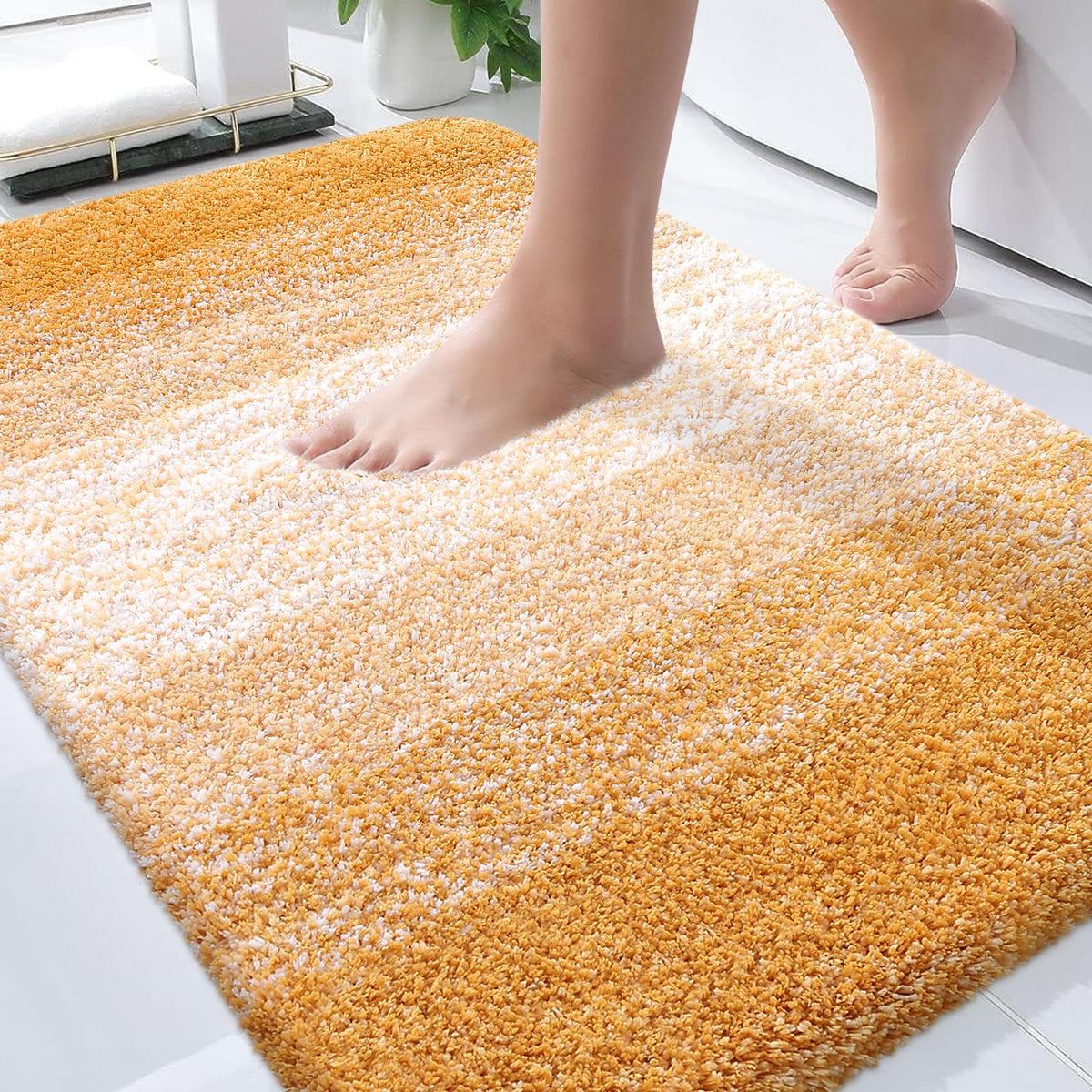 OLANLY Extra-Soft Absorbent Microfiber Bathroom Rug Mat