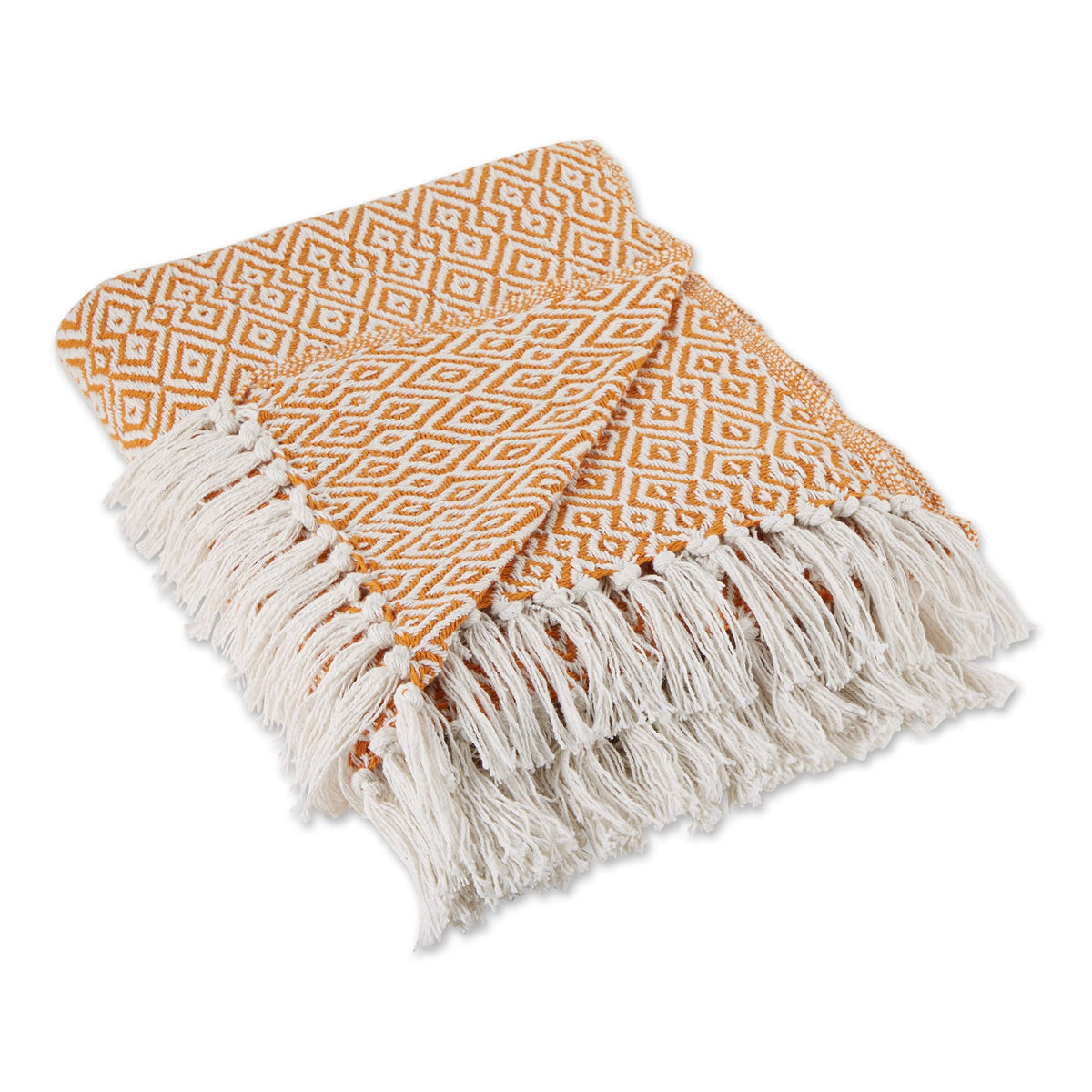 DII Rustic Farmhouse Double-Diamond Woven Throw Blanket