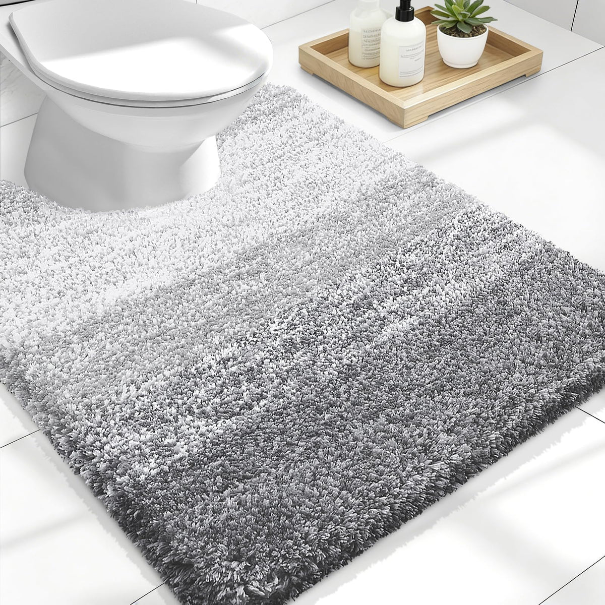 OLANLY Extra-Soft Absorbent Microfiber Bathroom Rug Mat