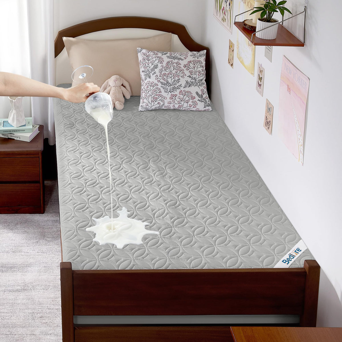 BEDLORE Waterproof Breathable Mattress Protector Cover