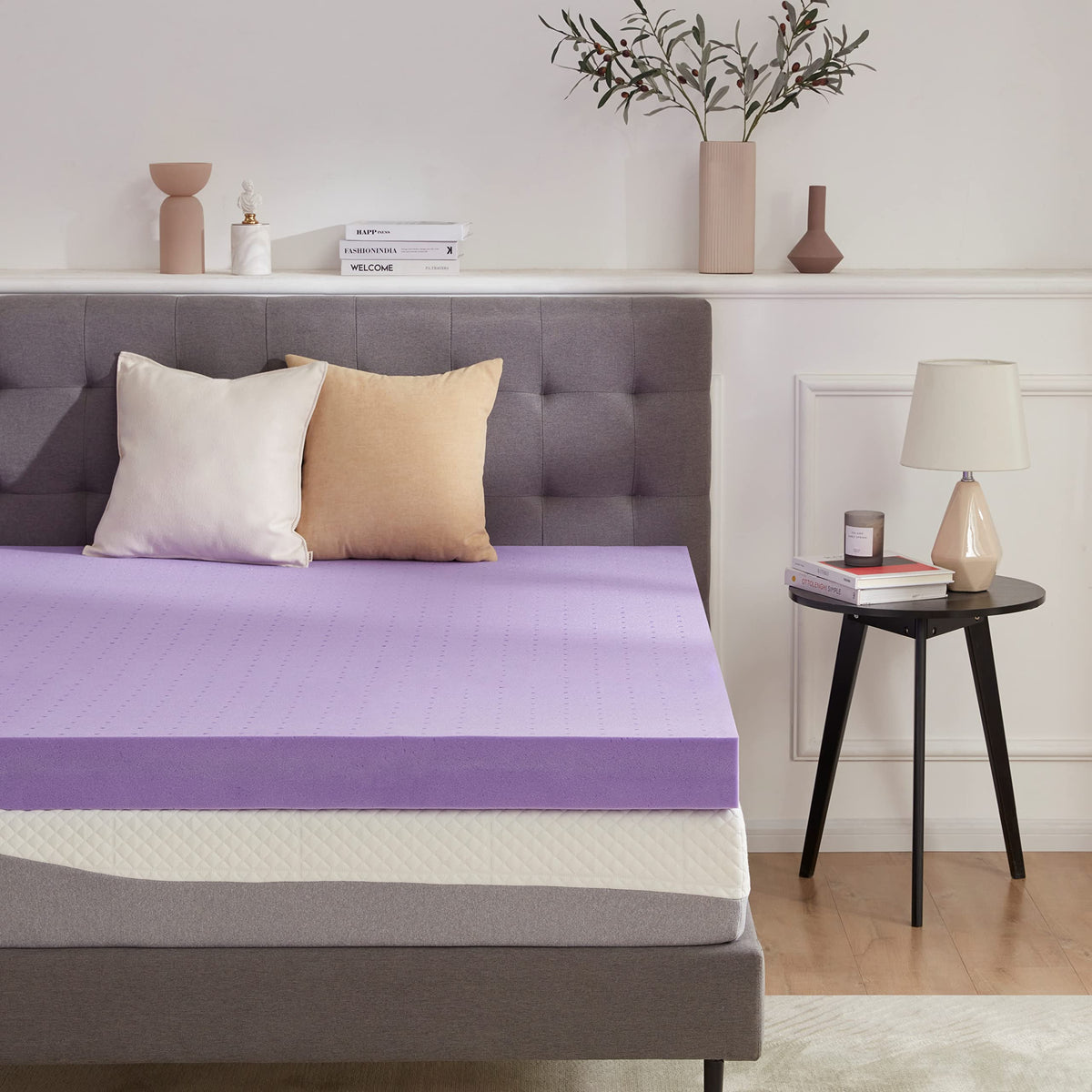 SINWEEK Gel Memory Foam Mattress Topper