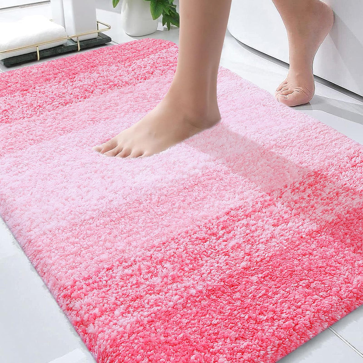 OLANLY Extra-Soft Absorbent Microfiber Bathroom Rug Mat
