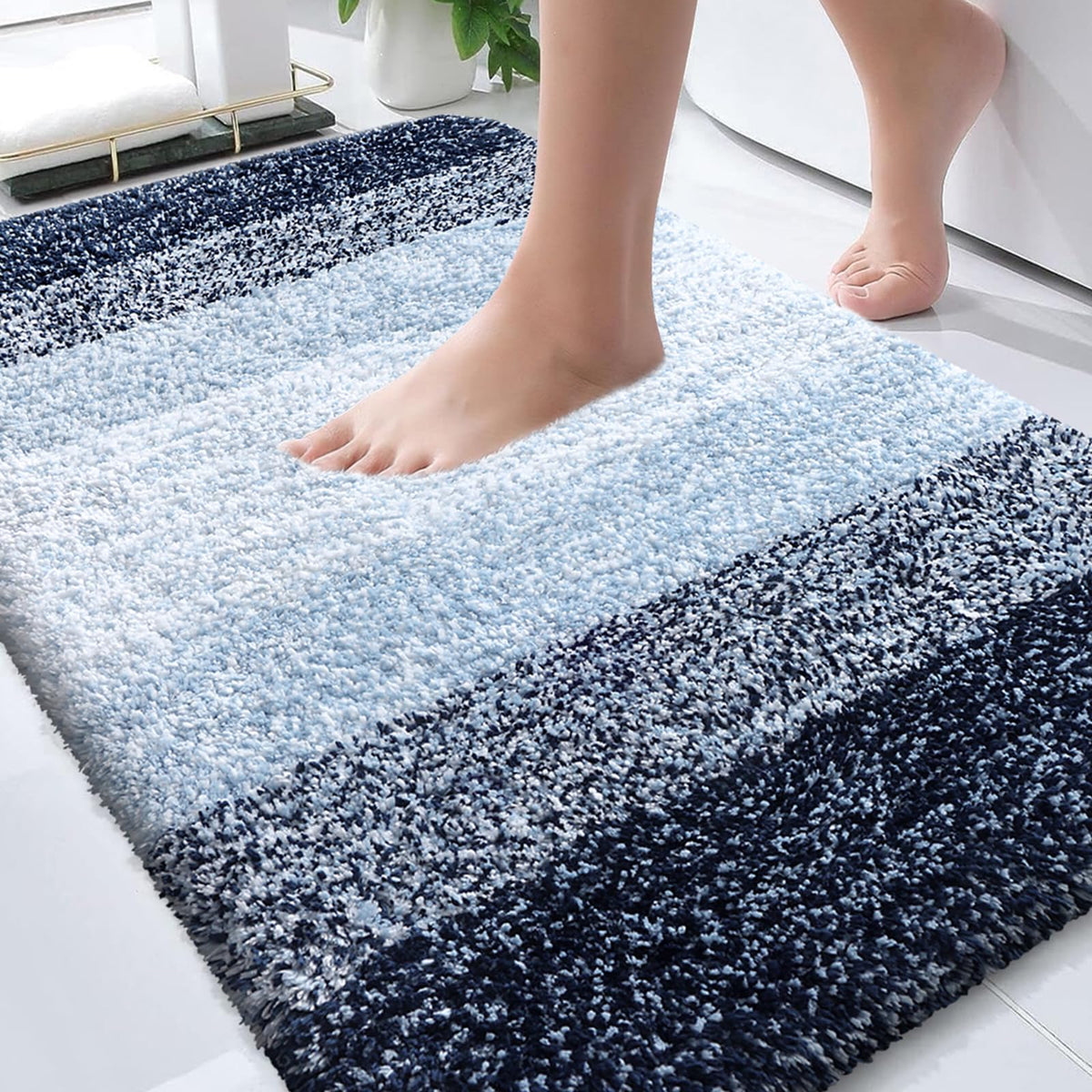 OLANLY Extra-Soft Absorbent Microfiber Bathroom Rug Mat