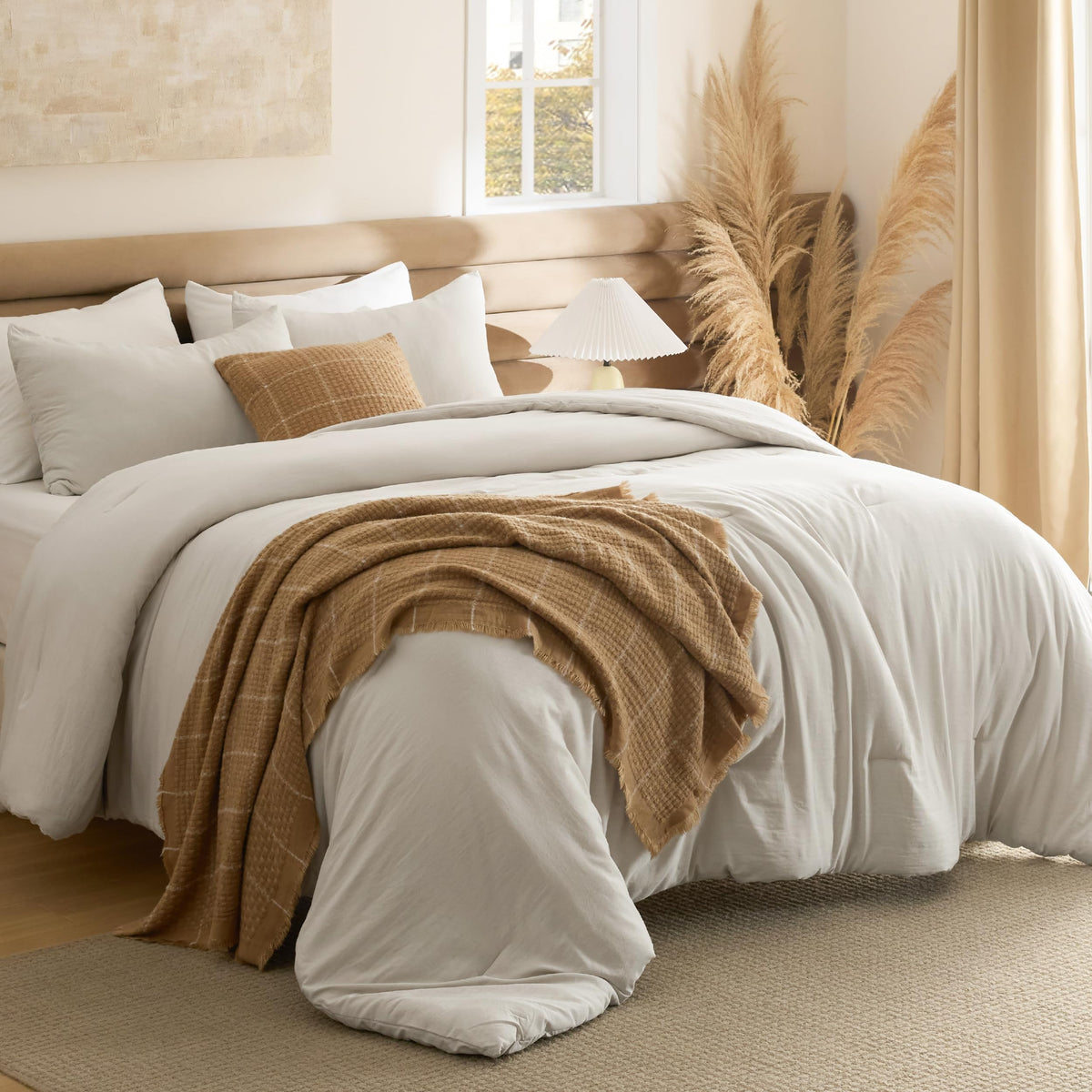 Bedsure Comforter Set Prewashed Soft Bedding Set 3Pcs