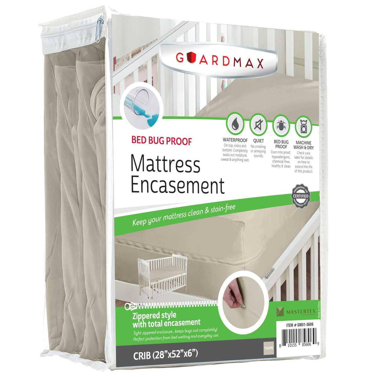 Guardmax Waterproof Jersey-Knit Zippered Mattress Encasement
