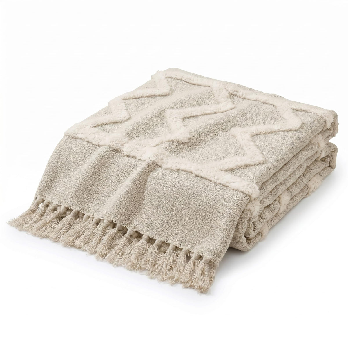 Americanflat Cotton Herringbone Throw Blanket for Sofa
