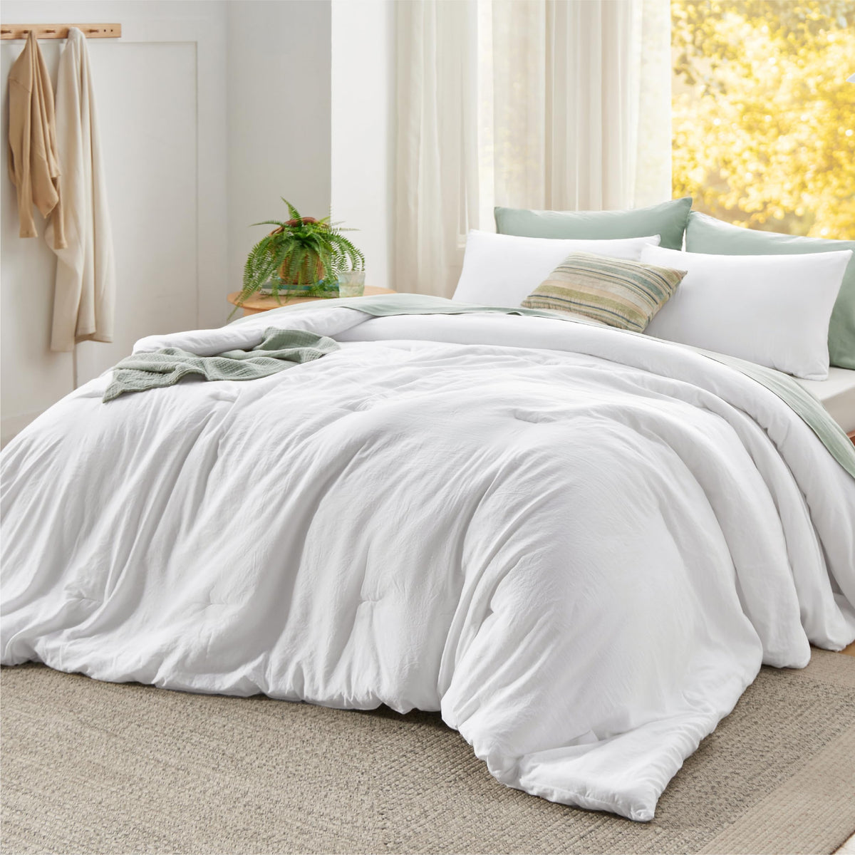 Bedsure Comforter Set Prewashed Soft Bedding Set 3Pcs