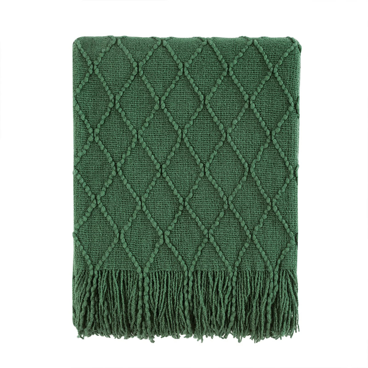 BOURINA Soft Textured Knitted Throw Blanket for Sofa