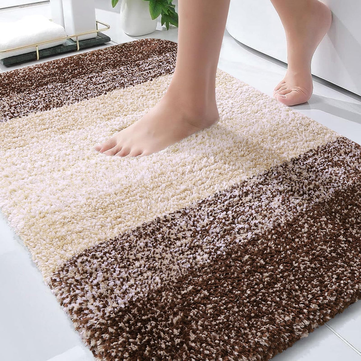 OLANLY Extra-Soft Absorbent Microfiber Bathroom Rug Mat