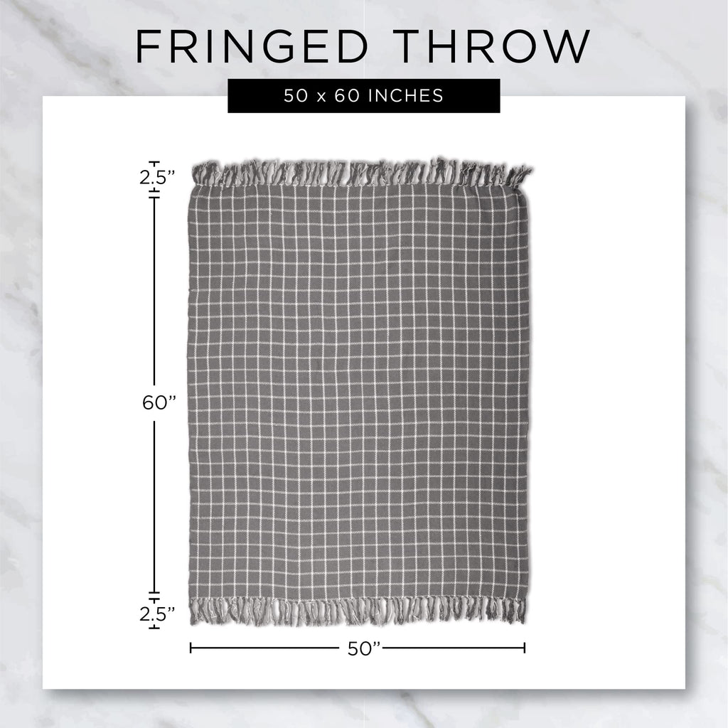 DII Rustic Farmhouse Double Diamond Woven Throw