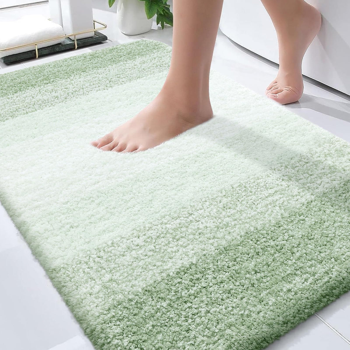OLANLY Extra-Soft Absorbent Microfiber Bathroom Rug Mat