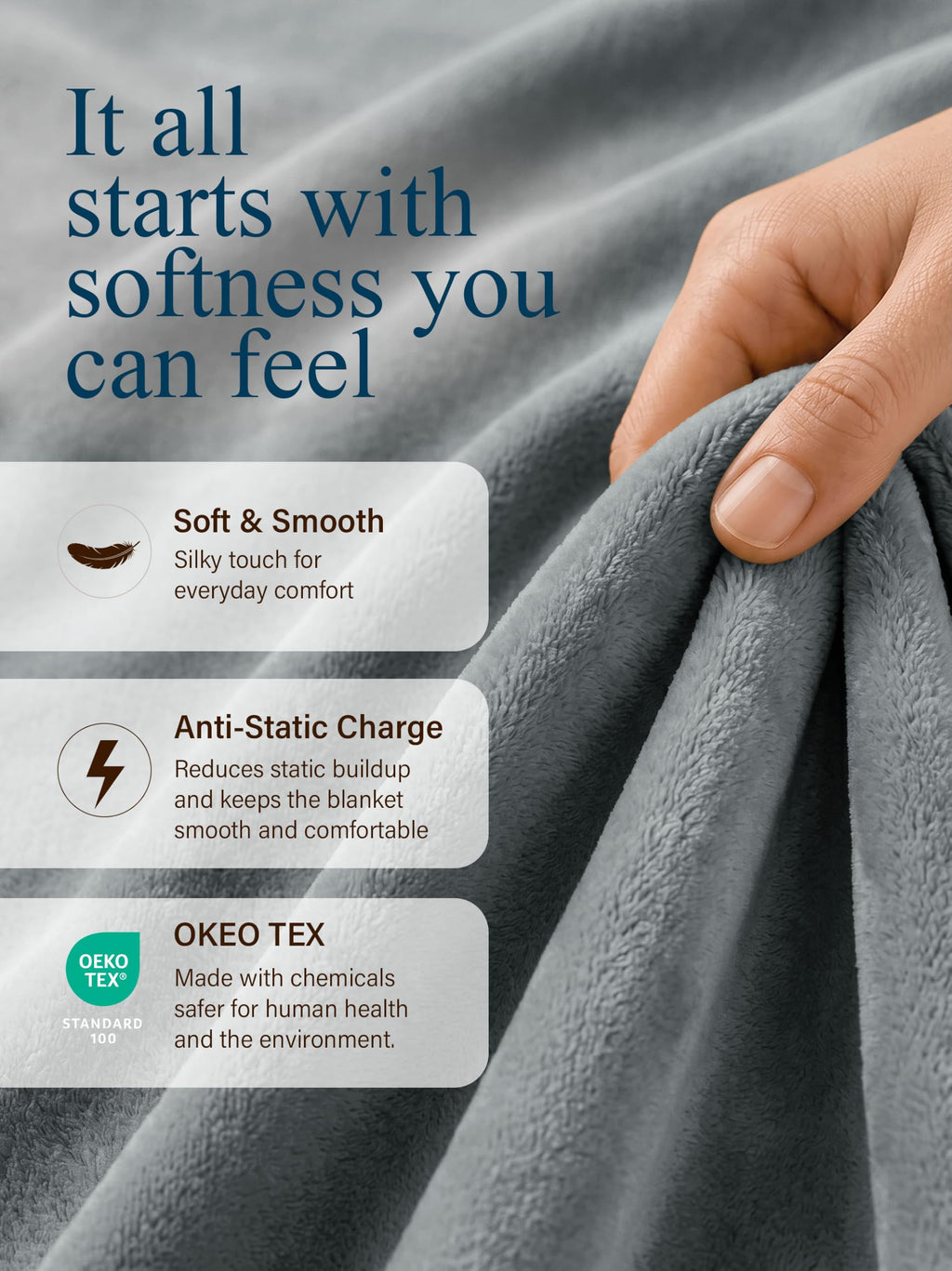 Utopia Bedding Fleece Blanket 300GSM Luxury Anti-Static Fuzzy Soft Microfiber Blanket for Couch, Sofa and Bed