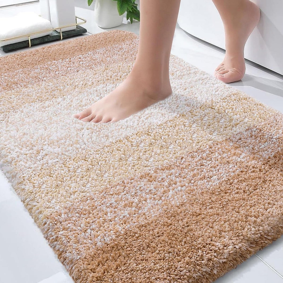 OLANLY Extra-Soft Absorbent Microfiber Bathroom Rug Mat
