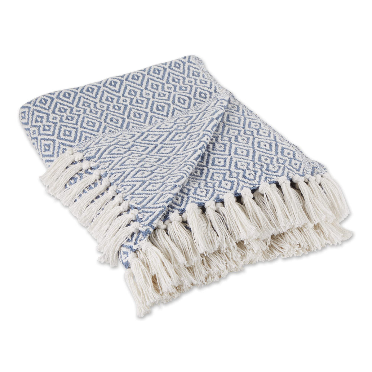 DII Rustic Farmhouse Double-Diamond Woven Throw Blanket