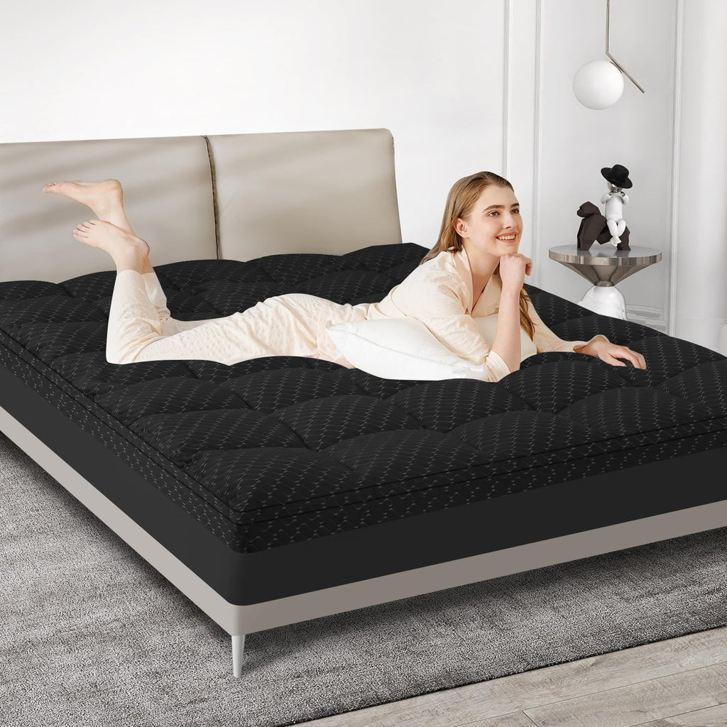 VALUXE Dual Layer 3 Inch Memory Foam Mattress Topper California King Size