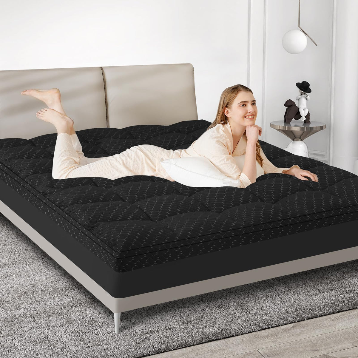 VALUXE Dual Layer 3 Inch Memory Foam Mattress Topper California King Size