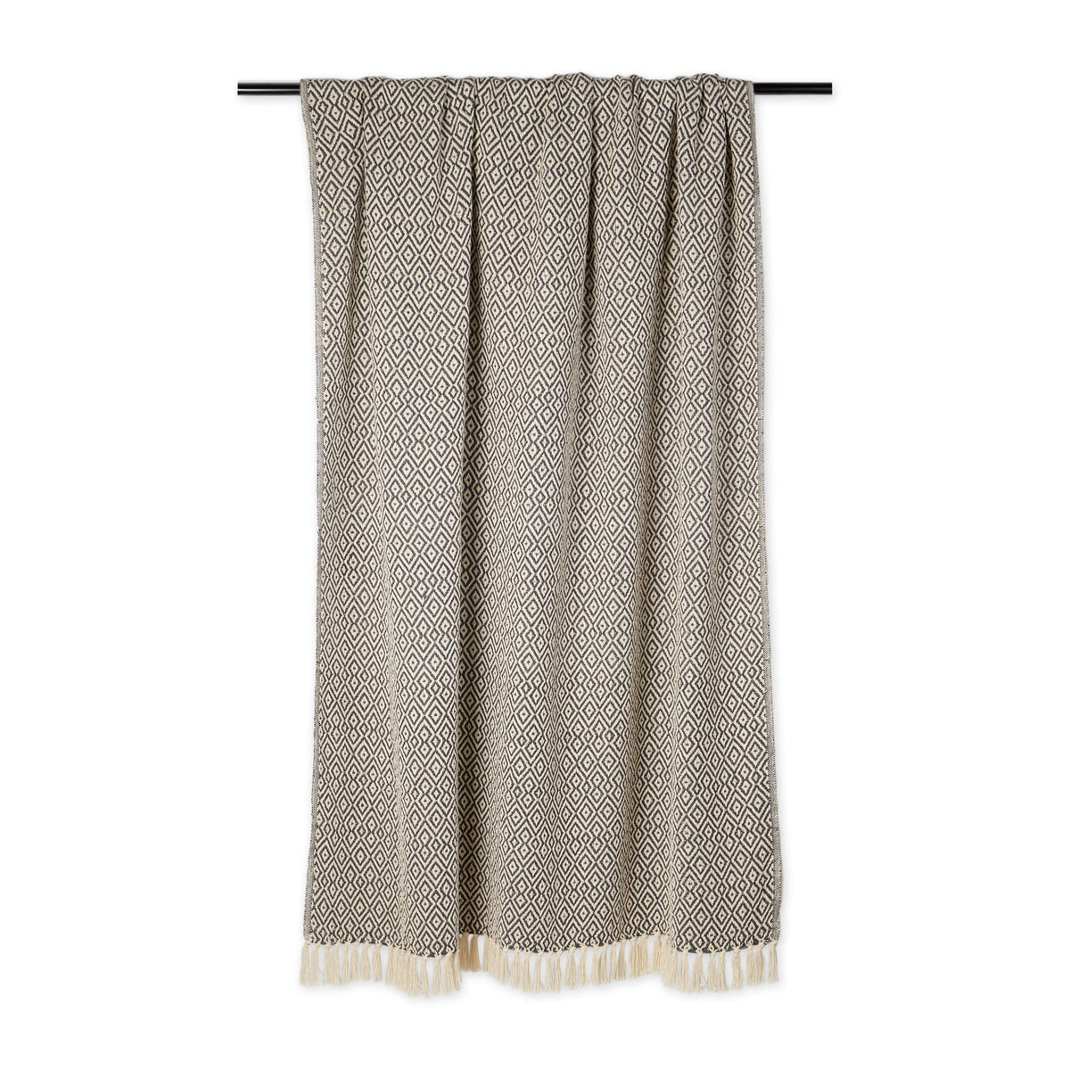 DII Rustic Farmhouse Double Diamond Woven Throw