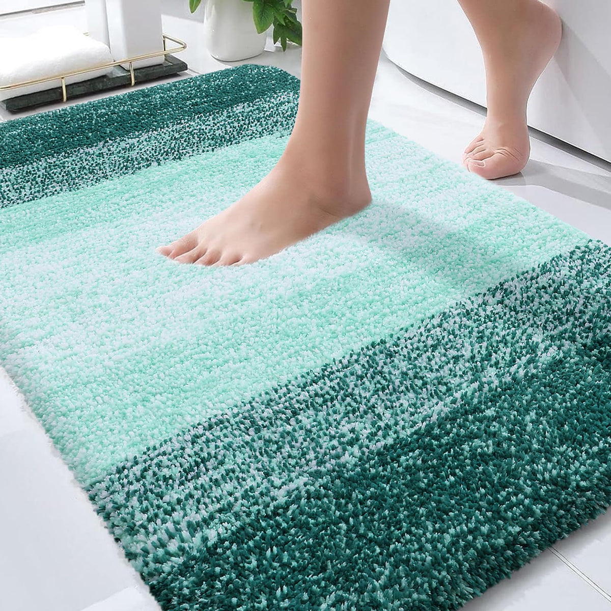 OLANLY Extra-Soft Absorbent Microfiber Bathroom Rug Mat