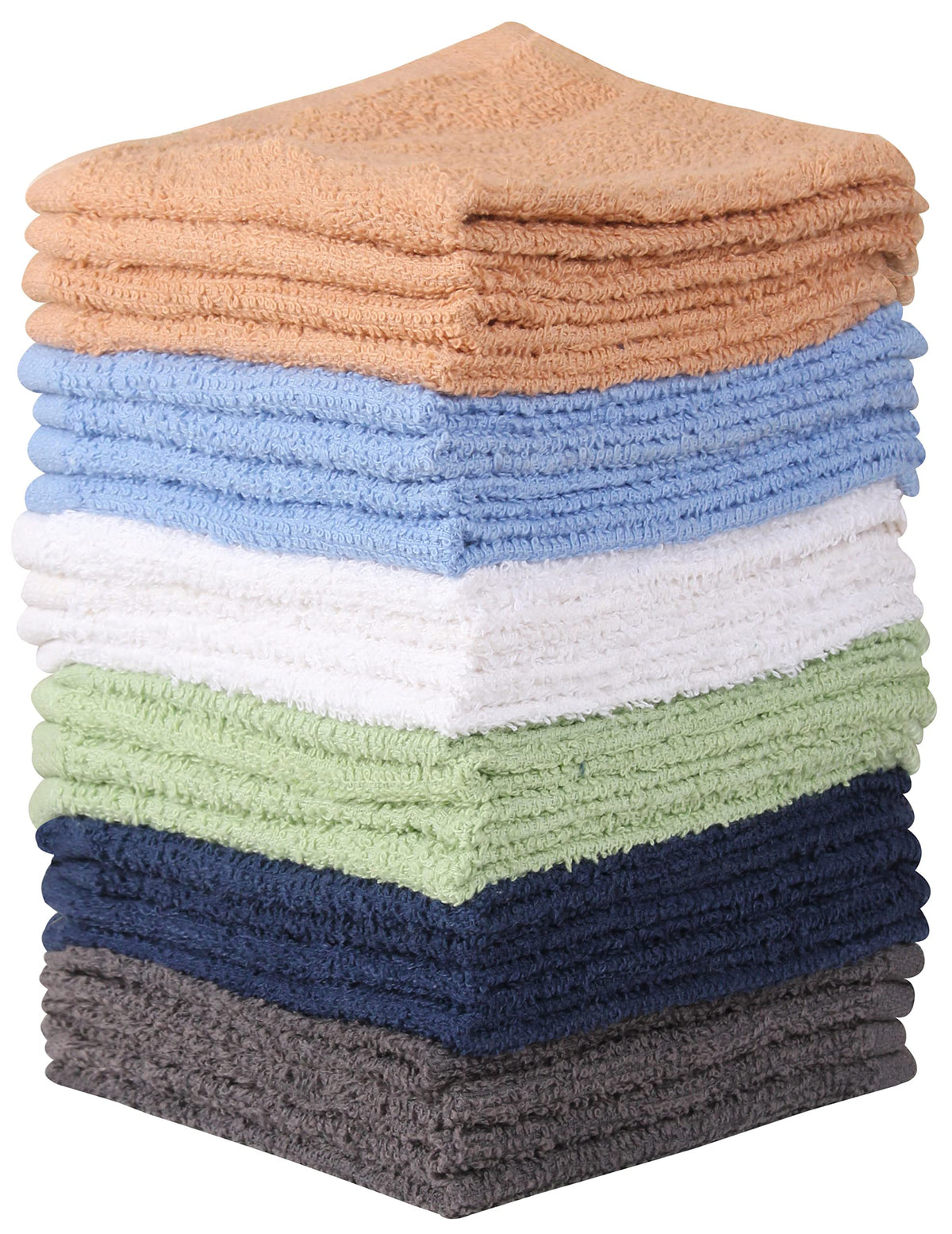 Towel and Linen Mart 100% Cotton White 6 Pack Bath Towel Set, Quick Dry, Super Absorbent, Light Weight, Soft Feel for Hotel, Spa and Bathroom (27 X 54)