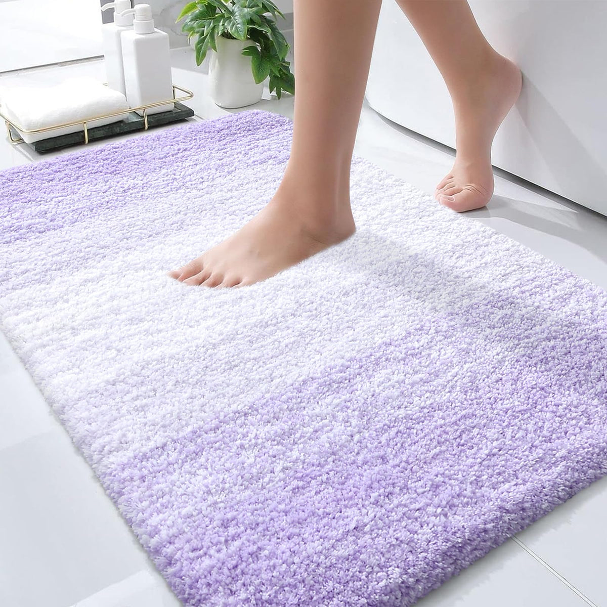 OLANLY Extra-Soft Absorbent Microfiber Bathroom Rug Mat